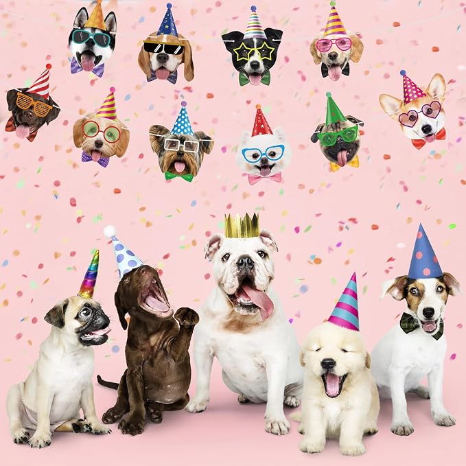 Hooqict Dog Birthday Banner Puppy Themed Party Decorations - Image 6