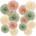 EASY JOY Sage Green Tissue Pom Poms Paper Flowers Decorations Natural Green by EasyJoy
