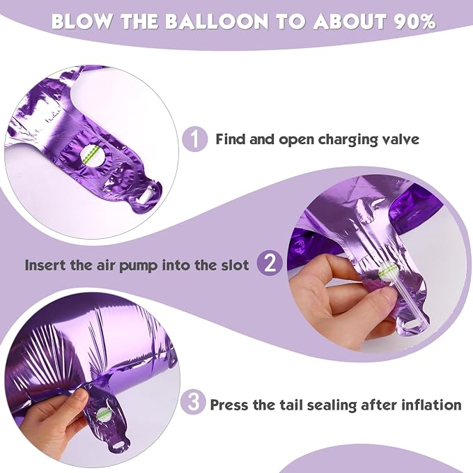 40 Inch Purple Number 6 Balloon Birthday Party Decorations - Image 6