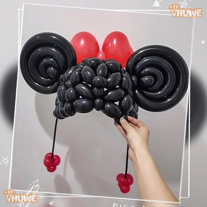 260 Balloons Red, Thickened 100 Pack Long Balloons Twisting Skinny Magic - Image 8