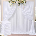 40ftx8ft Wrinkle Free White Backdrop Curtains by ENJOYYOURPARTY