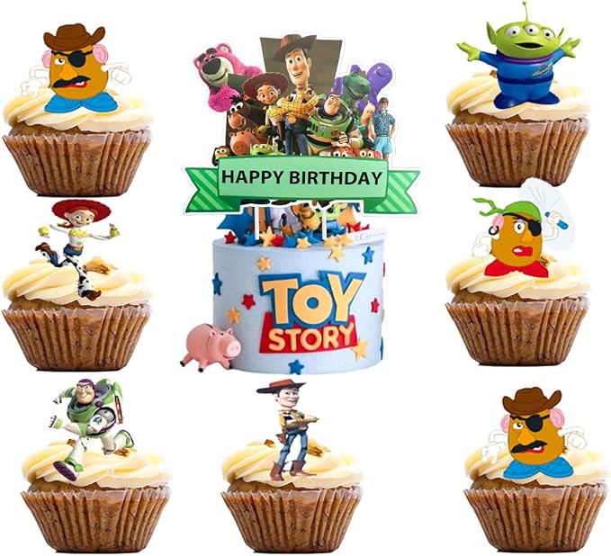 25PCS Cake Toppers Cupcake Toppers Cake Decorations Birthday Party Supplies by Unknown