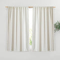 RoomTalks White Boho Farmhouse Kitchen Curtains 54 Inch Length French Striped by RoomTalks