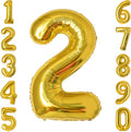 Gold Number 2 Balloon 40 Inch, Shiny Foil Decor by Unknown