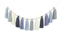 Tassel Garland with Wood Bead Jungle Leaves Garland Banner by kcaiarsso