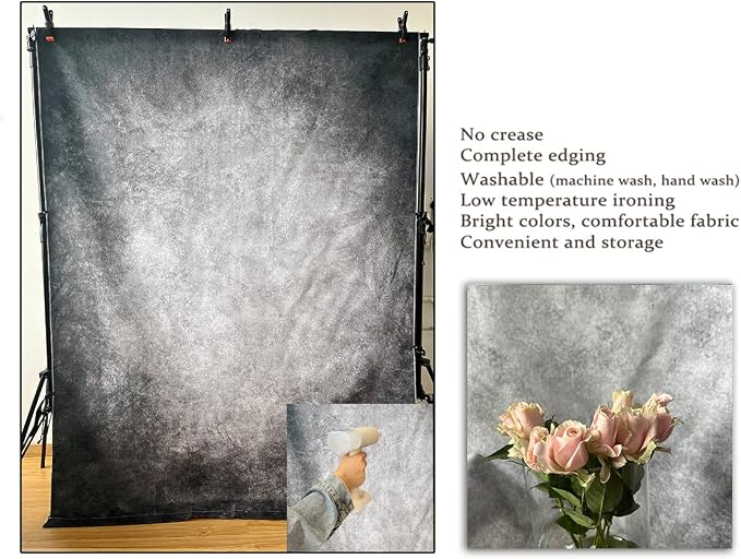6x9ft Abstract Black Gray Portrait Photography Backdrops Photo Studio Prop - Image 5