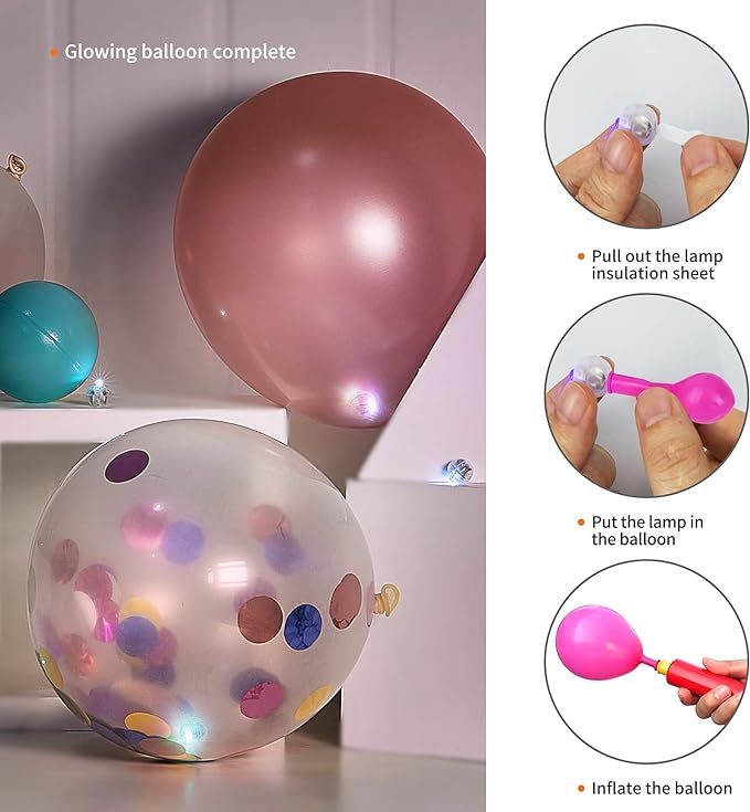 Aogist 200Pcs Yellow Balloon Lights - Image 4