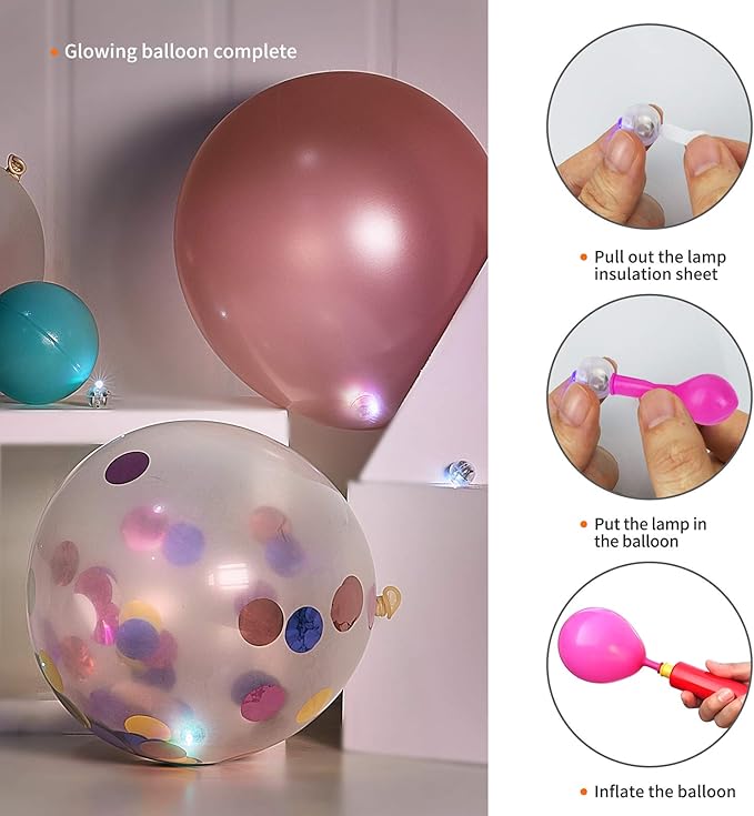 Aogist 100Pcs Red Balloon Lights - Image 4