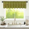Farmhouse Valance Curtains, Boho Cotton Linen Kitchen Valance, Fresh Green by FRAMICS