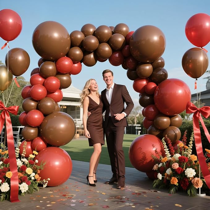 Brown Balloon Arch Kit 111Pcs 18 12 5 Inch Latex Party Balloons Garland - Image 7