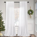 Pitalk White Curtains 86 Inches Long by Pitalk