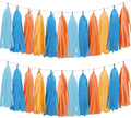 Orange and Blue Paper Tassel, 20 Pack, Party Decorations by AimtoHome