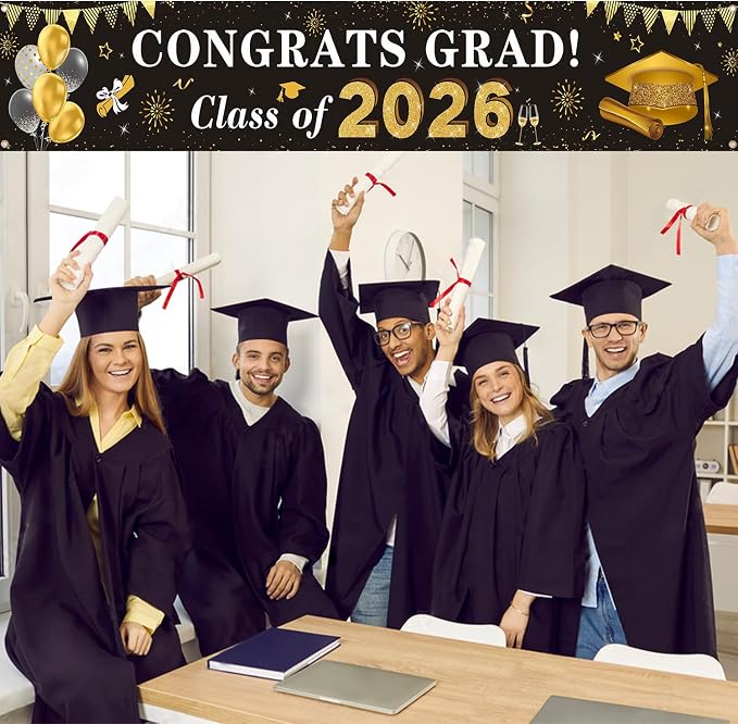 2026 Graduation Decorations Congrats Grad Class of 2026 Banner - Image 3