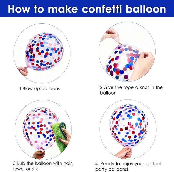 Zesliwy Red Blue Black Balloons Set, Party Decoration | Dark Royal Blue Black - Image 3