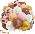 Cowgirl Balloons, Dusty Pink Brown Cow Print Latex Balloons by Paeyeq
