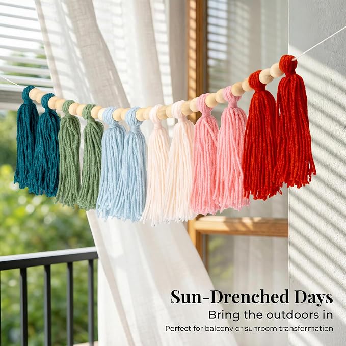 RAINFLOW Tassel Garland with Wood Beads - Image 5