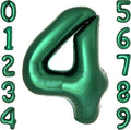 Dark Green Number 4 Balloons Large Emerald Green Number Balloons 40 Inch Jungle by cocodino