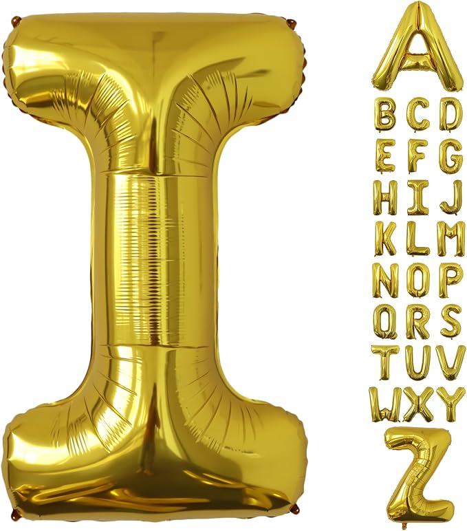 Letter Balloons Gold Party Balloon by United-UnicornsParty