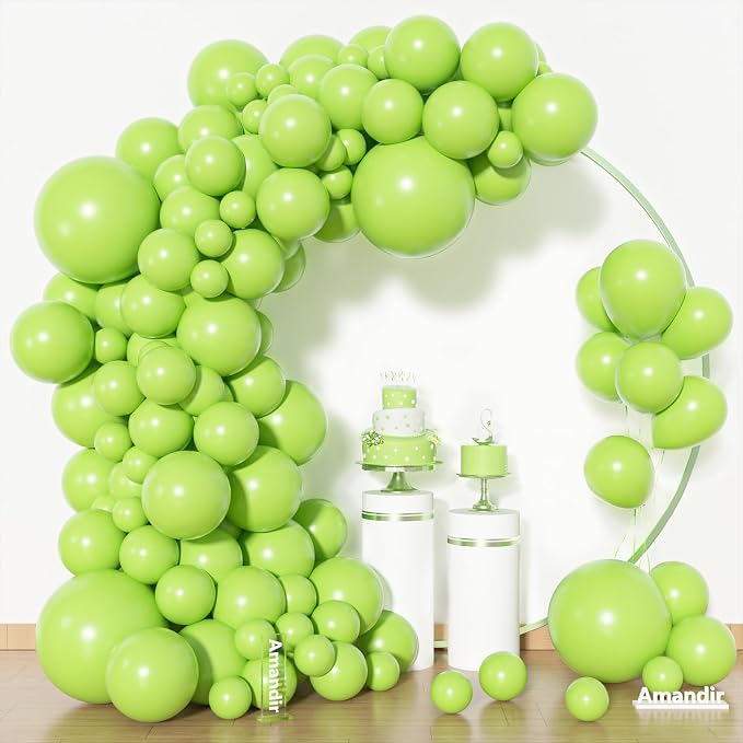 Amandir 153pcs Lime Green Balloons Arch Garland Kit Different Sizes | 18 12 10 - Image 2
