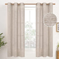 YoungsTex Natural Linen Curtains 63 Inches Long by YoungsTex