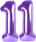 Jumbo Purple Number 11 Balloon 40 Inch, Mylar Foil Number 11 Balloons by Upgesy