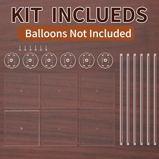 12 Pack Clear Acrylic Balloon Stand 15.75 inch Party Centerpiece Kit - Image 9