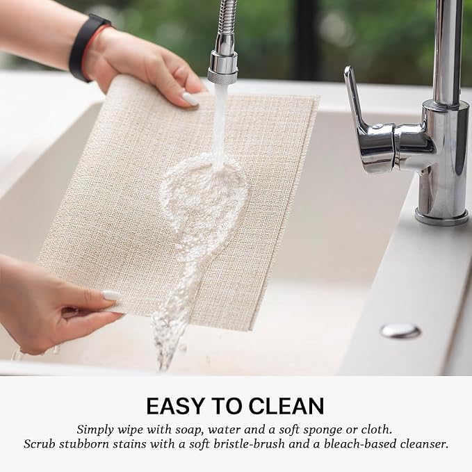 LEXMORE Placemats Set of 12 Vinyl/Plastic Woven Place Mats - Image 4