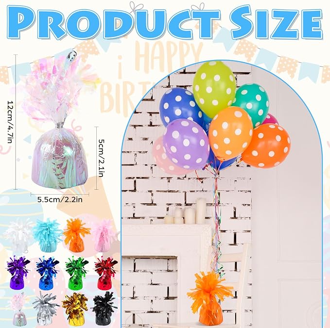 Balloon Weights Gold Metallic Anchor Balloon Holder - Image 2
