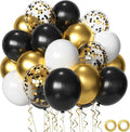 Black White Gold Balloons Set by Msiveavz