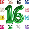 Green Number 16 Balloon 40 Inch by IWERP