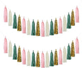 Meetppy 20PCS Sage Green Pink Sand White Gold Paper Tassel Party Tassel Garland by Meetppy