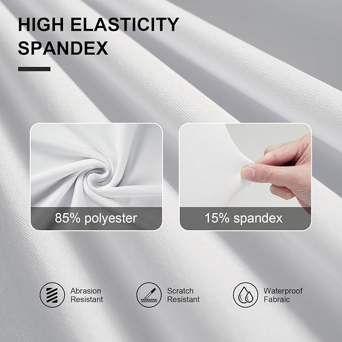 Trlyc Spandex Folding Chair Covers 100 Pcs White - Image 2