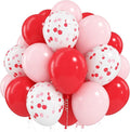 Cherry Balloons, 12 Inch Red and Pink Balloons Cherry on Top Balloon Pastel by Paeyeq