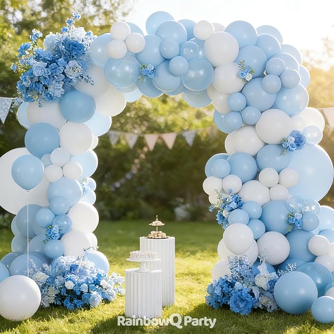 RainbowQ 165 Pcs Light Blue Balloons Arch Kit Different Sizes Garland | Pastel - Image 7