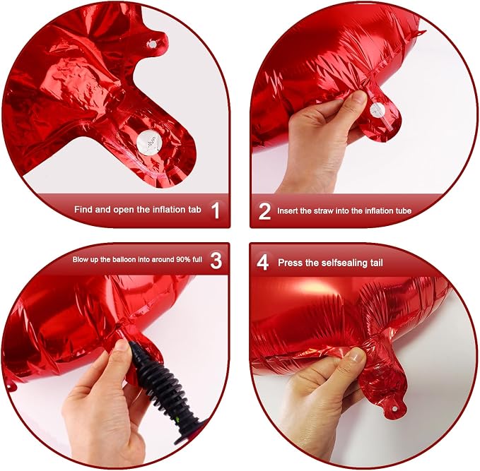 Red Number 4 Balloon 40 inch, Balloon numbers party supplies, deco photo shoot - Image 3