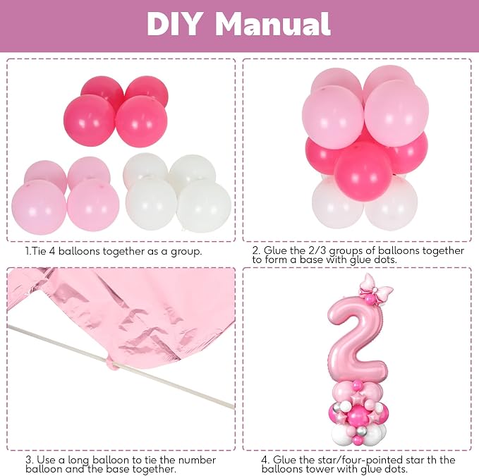 40 Inch Pink Number 2 Balloon for 2nd Birthday Decoration Pastel Baby Pink - Image 6