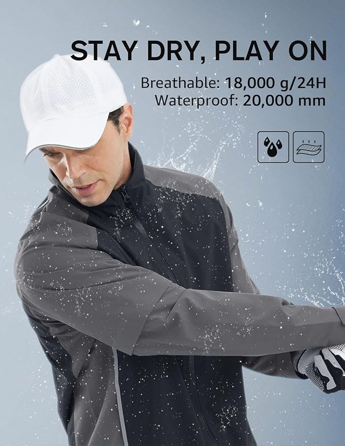 fit space Waterproof Golf Rain Suits for Men Performance Rain Jackets and Pants for All Sports