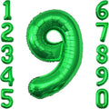 Green Number 9 Balloon 40 Inch, Vibrant Foil by Unknown