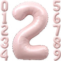 40 Inch Light Pink Number 2 Foil Big 0-9 Giant Digital Balloon | 2nd by SULALABOO