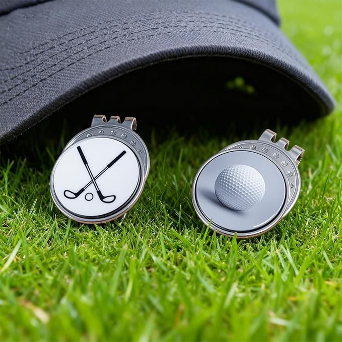 Custom Golf Ball Markers with Magnetic Hat Clip, Personalized Ball Marker & Clip,Metal Markers with Photo/Logo/Text Name, Durable Zinc Alloy Golf Accessories for Men Women