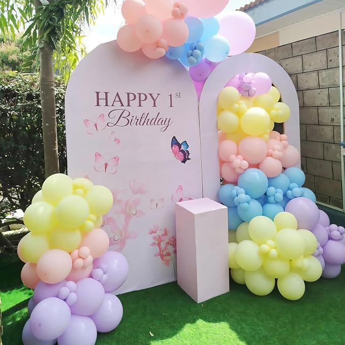 60pcs Pastel Rainbow Balloons 12 Inch Latex Balloon Garland Arch Kit - Image 3