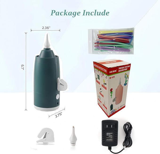 Electric Magic Balloon Pump, Electric Air Inflator Party Air Blower Pump - Image 2