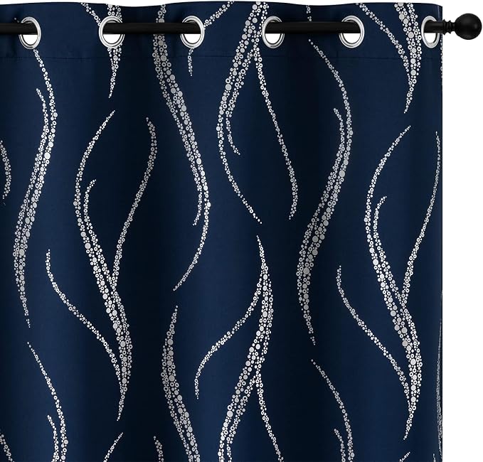 Yakamok Navy Blue Blackout Curtains by Yakamok