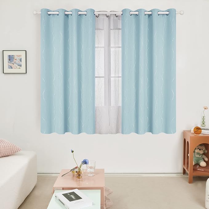 Deconovo Living Room Curtains 54 Inches Long, Thermal Insulated, Room Darkening - Image 2