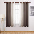 DWCN Faux Linen Ombre Sheer Curtains by DWCN