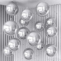 14 Pcs Silver Round Foil Balloons 22/15/10 4D Ball Balloons Metallic Silver by Froova