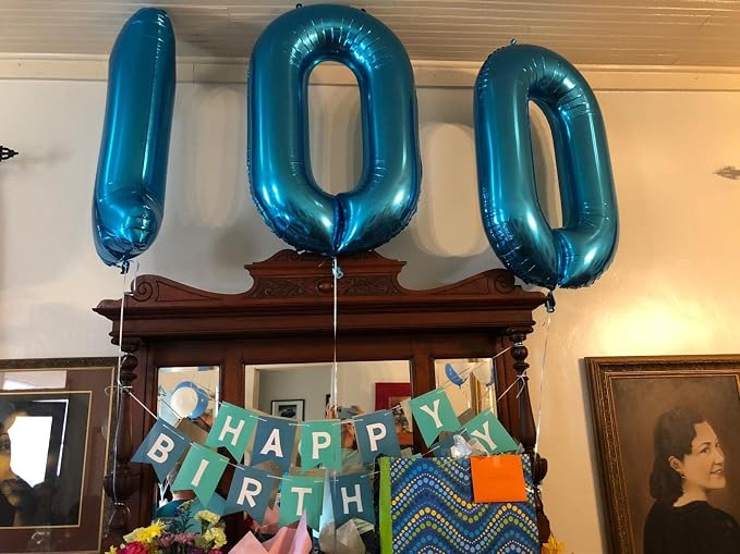 40 Inch Blue Number Balloon 1, Large Number Foil Balloons Mylar - Image 4