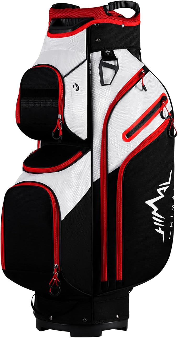 Golf Cart Bag, 15 Way Organizer Divider Top with Handles and Rain Cover