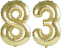 40 Inch Number 83 Balloons for 83rd Birthday Party Decorations, 0-100 Champagne by FOBELEC