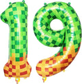 40 Inch Pixel Foil Number 19 Balloon by TNCDJKPA